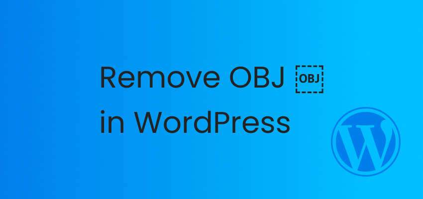 how to remove obj in a box in wordpress